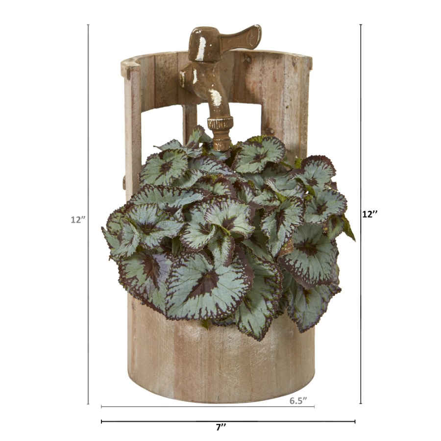 12in. Rex Begonia Artificial P - Begonia Rex avaliação e preço