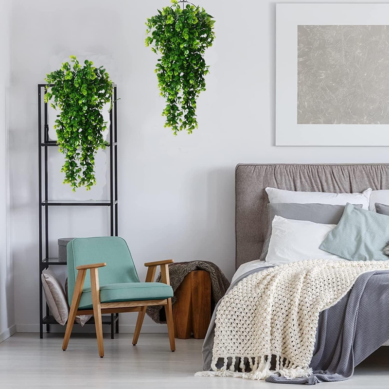 1Pcs Artificial 5Forks Rattan  - Pilea Peperomioides avaliação e preço