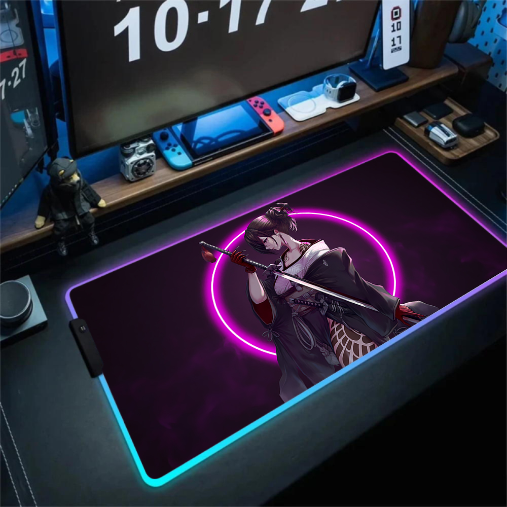 Anime Girl Mousepad Gaming Mou - Tradescantia Purple avaliação e preço