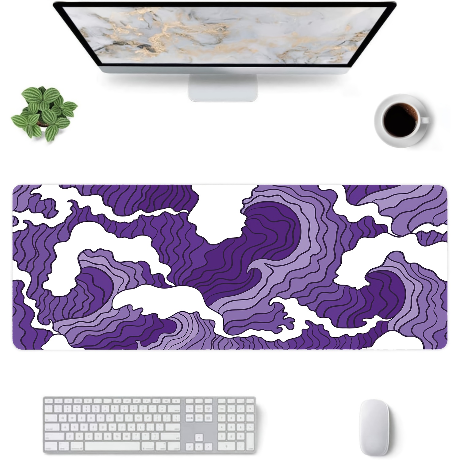 Purple and white waves Art Des - Tradescantia Purple avaliação e preço