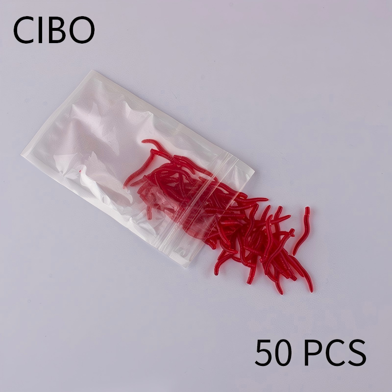 CIBO 50pcs-Artificial Red Worm - Aglaonema Red avaliação e preço